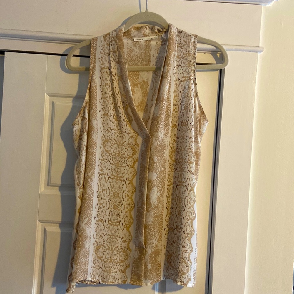 Snake print sleeveless blouse